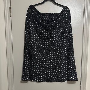 Black and White Patterned Skirt